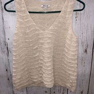 madewell crochet sweater tank